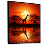 Savanna Safari Adventure giraffe - Giraffe Canvas Wall Art