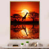 Savanna Safari Adventure giraffe - Giraffe Canvas Wall Art