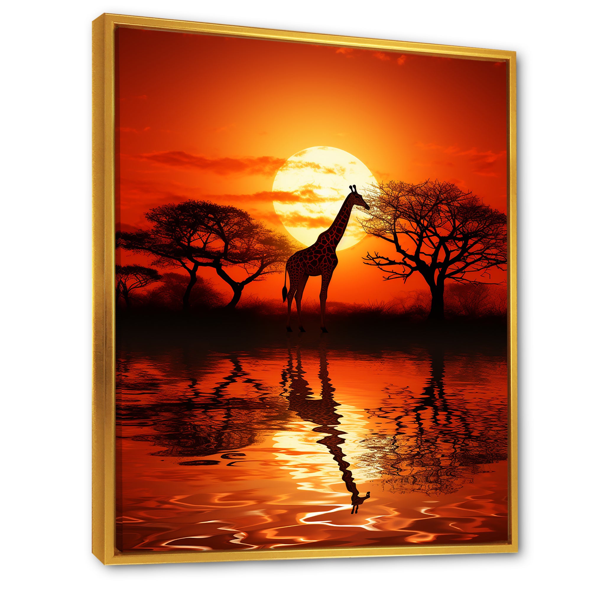 Savanna Safari Adventure giraffe - Giraffe Canvas Wall Art