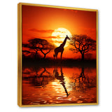 Savanna Safari Adventure giraffe - Giraffe Canvas Wall Art