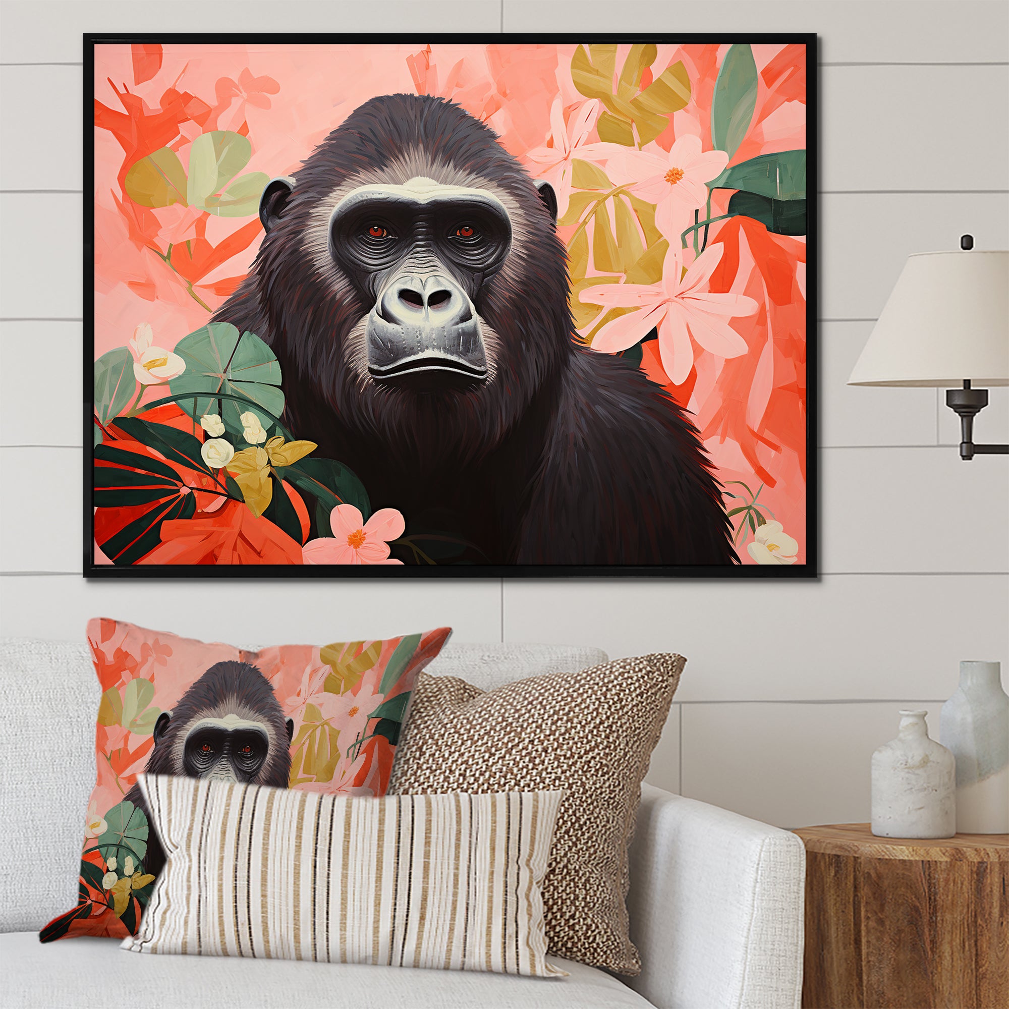 Vibrant Gorilla Portrait - Gorilla Wall Decor