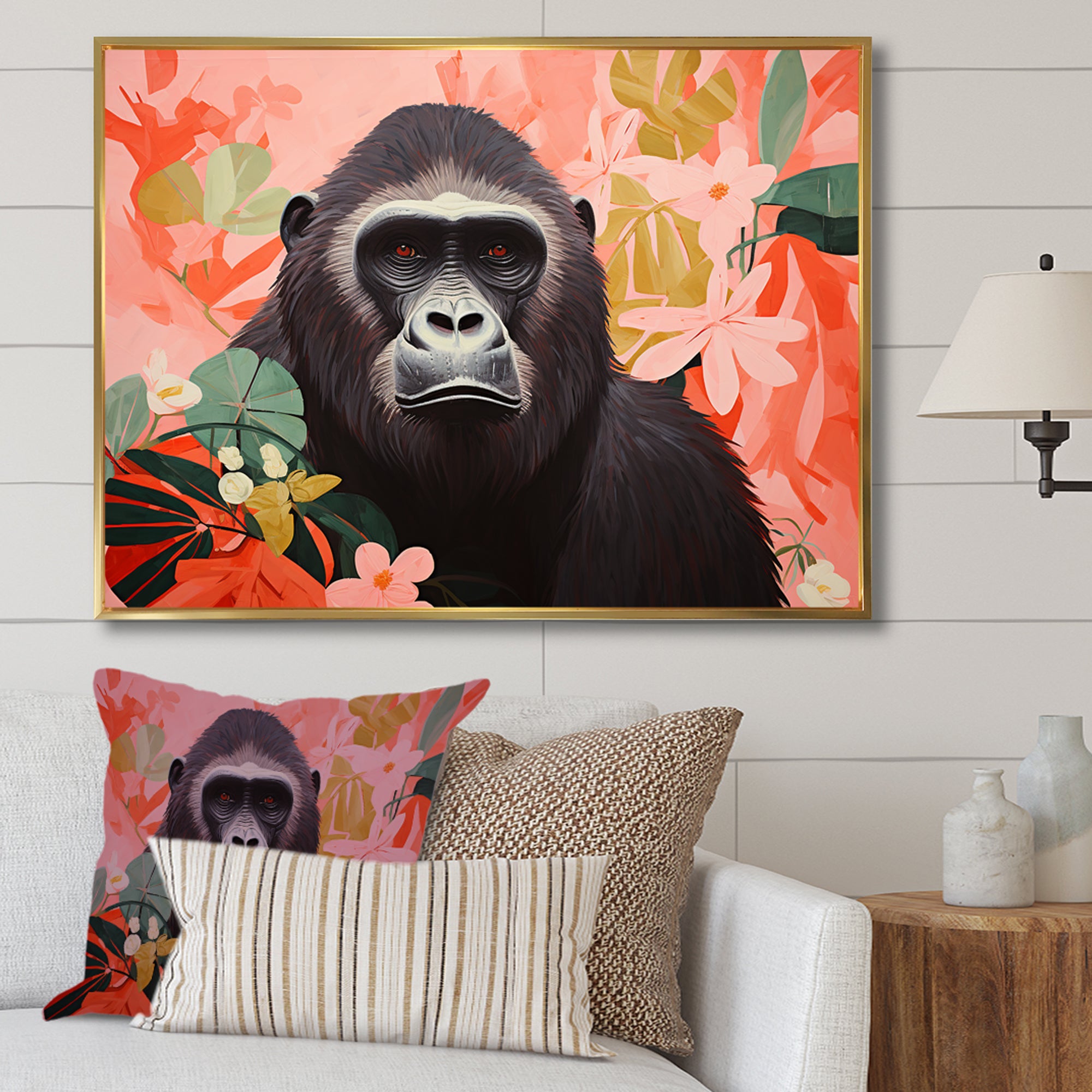 Vibrant Gorilla Portrait - Gorilla Wall Decor