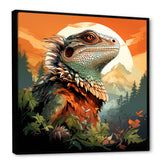 Forest Frolic Lizard - Gray Lizard Wall Art