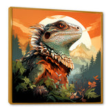 Forest Frolic Lizard - Gray Lizard Wall Art