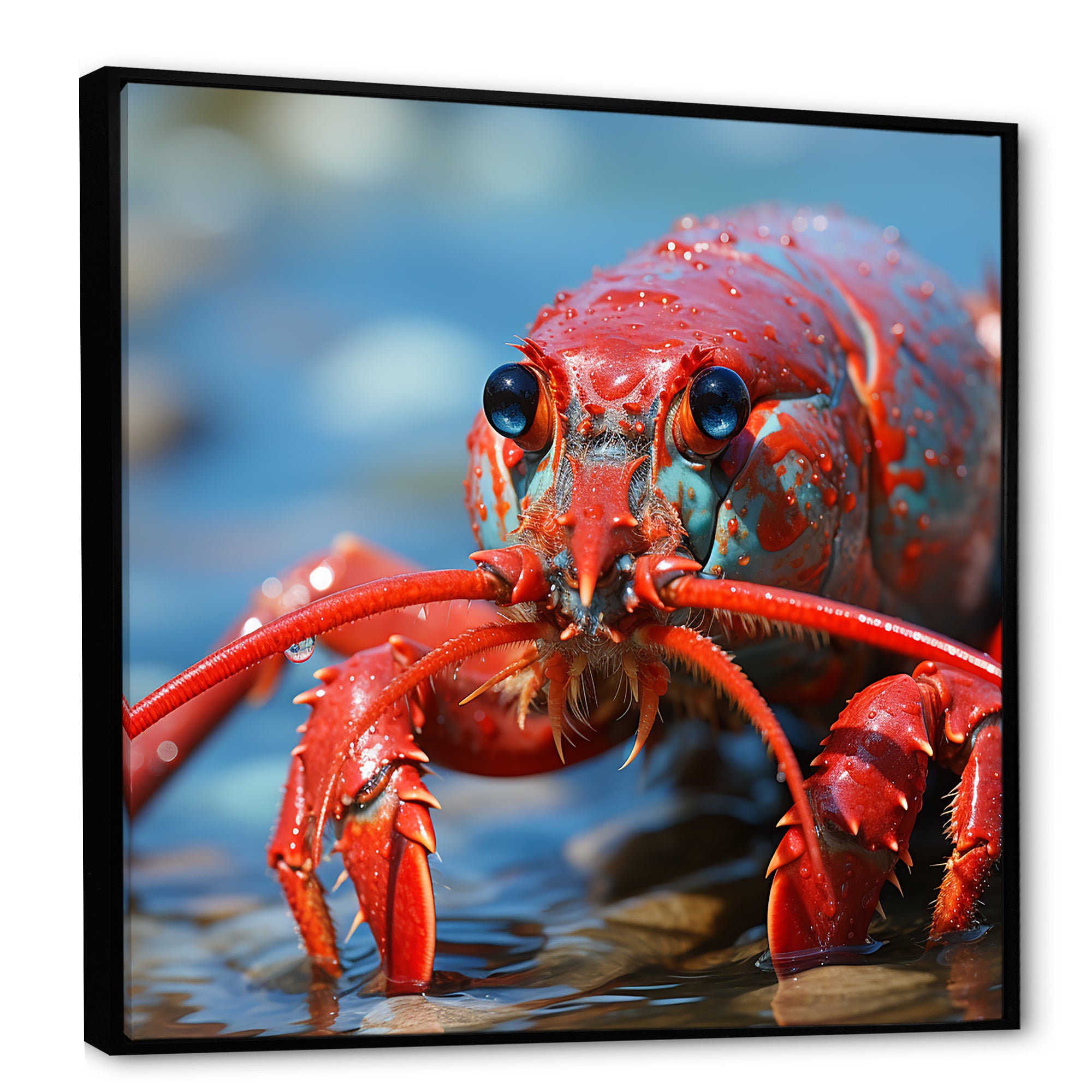 Coastal Crawler Portrait of a Lobster - Lobster Home Decor Art