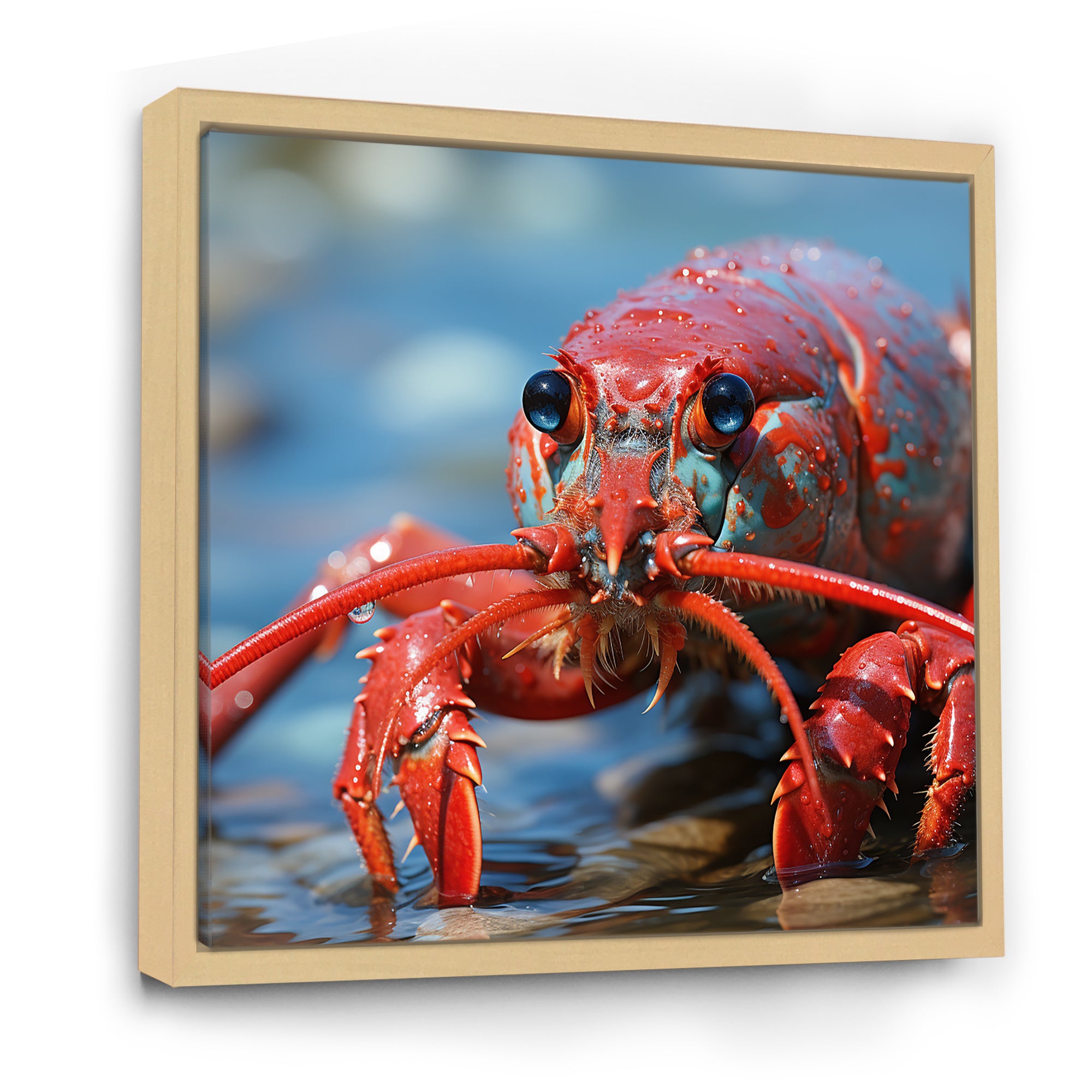 Coastal Crawler Portrait of a Lobster - Lobster Home Decor Art
