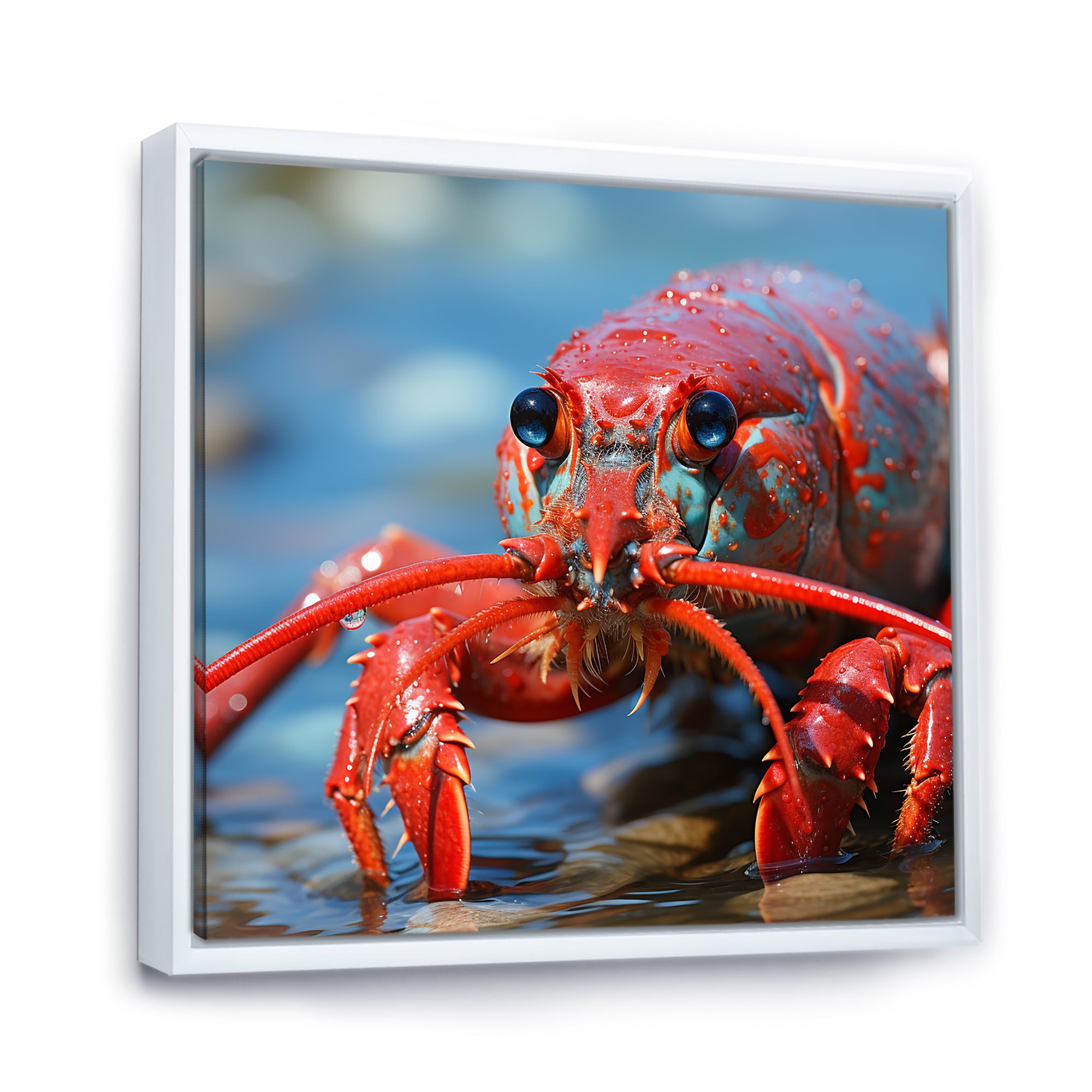 Coastal Crawler Portrait of a Lobster - Lobster Home Decor Art