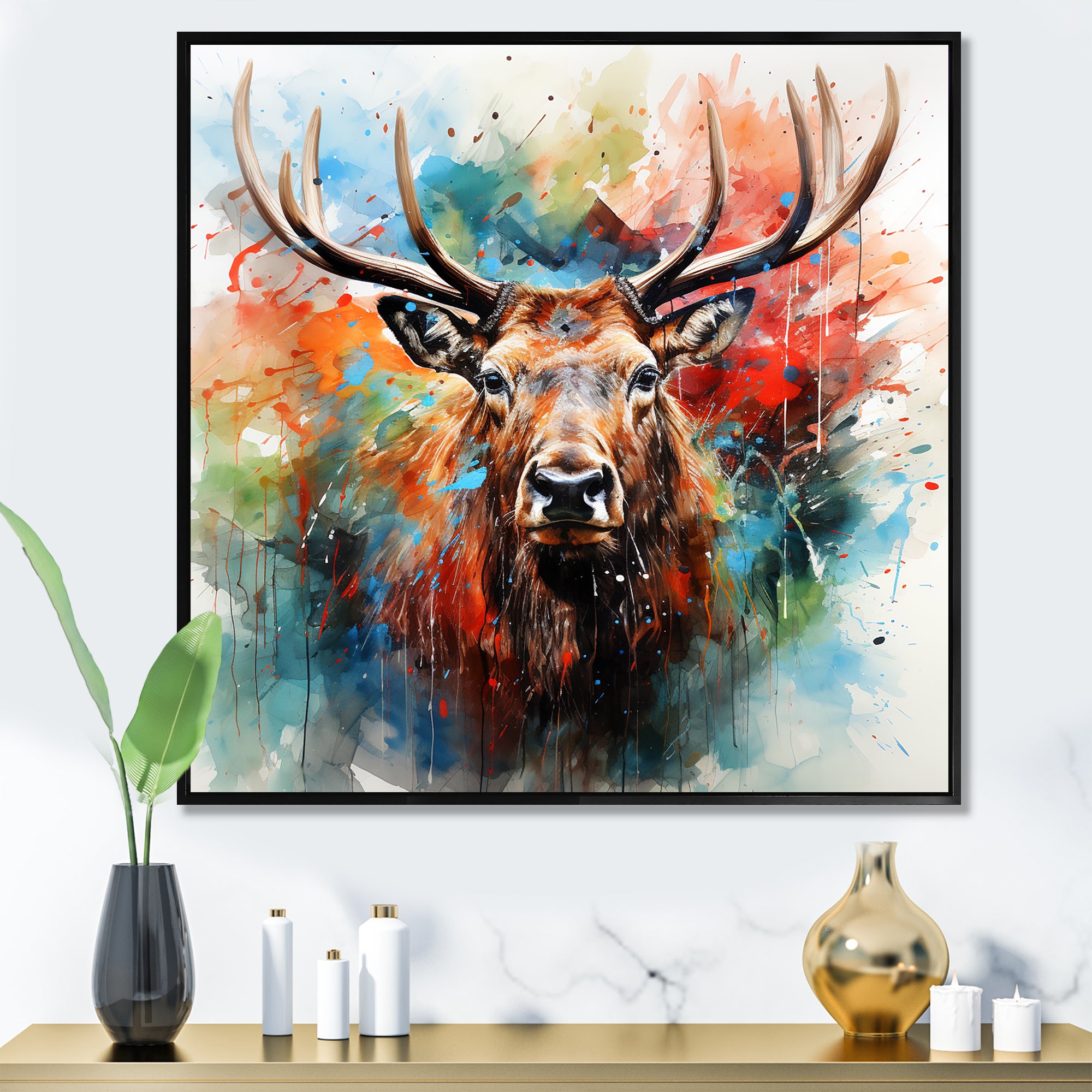 Majestic Moose Wonderland - Deer Canvas Wall Art