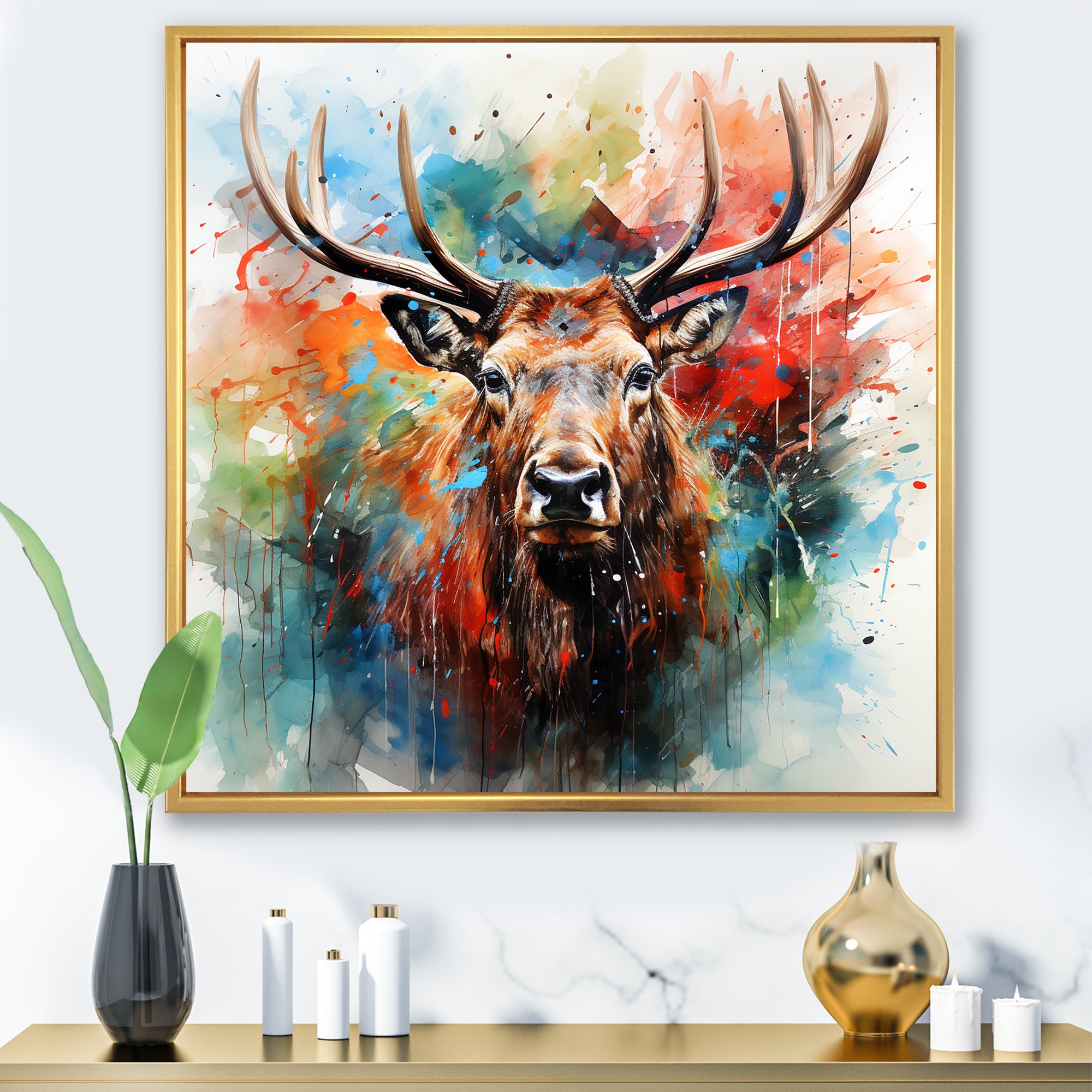 Majestic Moose Wonderland - Deer Canvas Wall Art