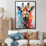 Popart Giraffe portrait - Giraffe Bedroom Wall Art