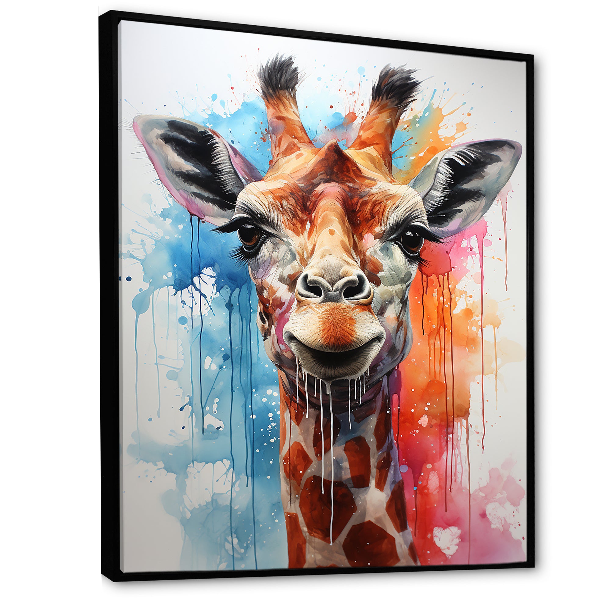 Popart Giraffe portrait - Giraffe Bedroom Wall Art
