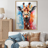 Popart Giraffe portrait - Giraffe Bedroom Wall Art