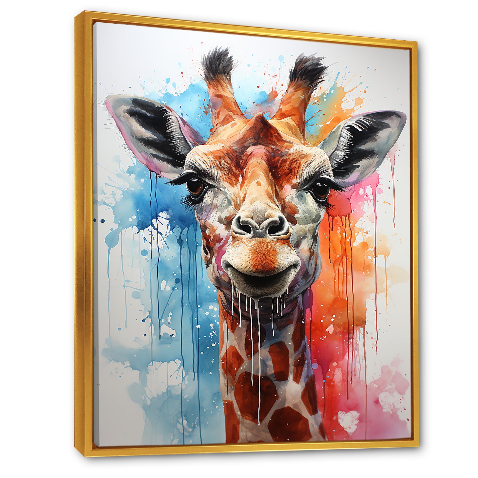 Popart Giraffe portrait - Giraffe Bedroom Wall Art