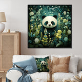 Cute panda children art - White Panda Wall Art