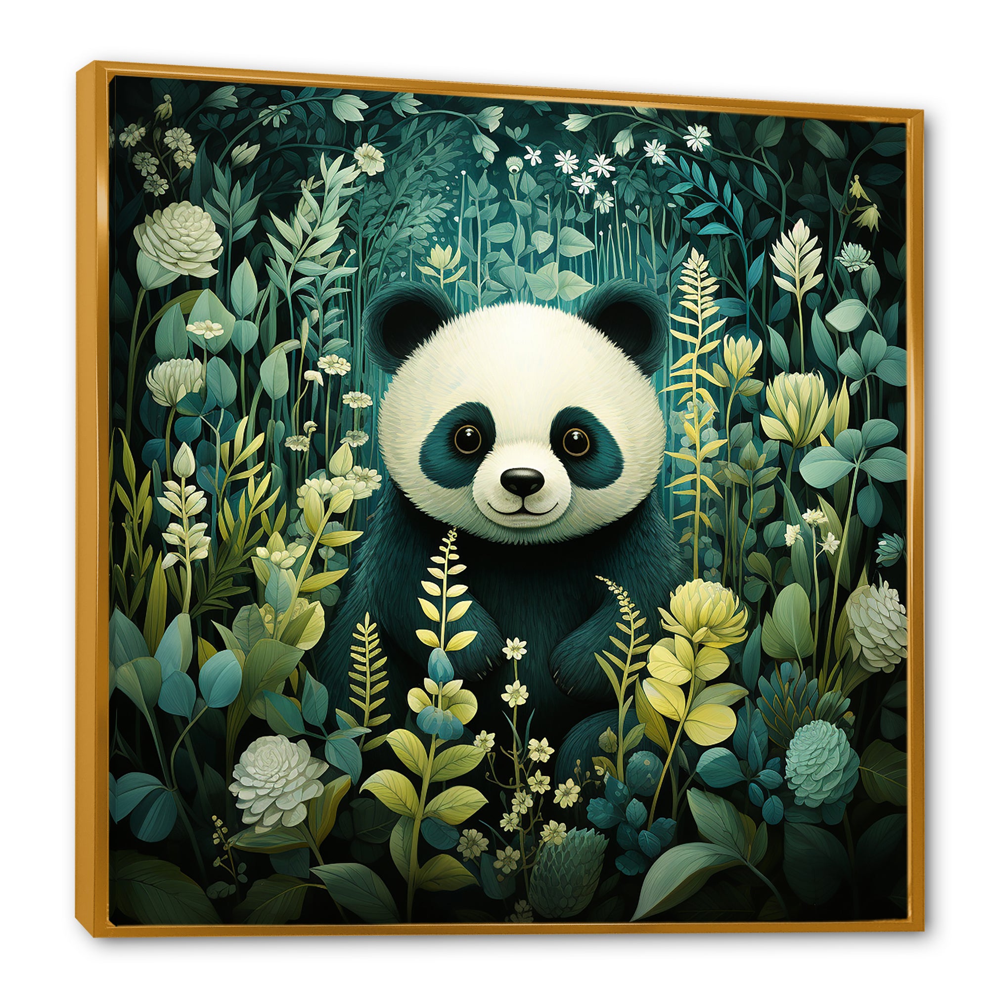 Cute panda children art - White Panda Wall Art