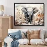 Elephants Bamboo Wonderland - Elephant Large Canvas Wall Art