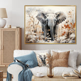 Elephants Bamboo Wonderland - Elephant Large Canvas Wall Art
