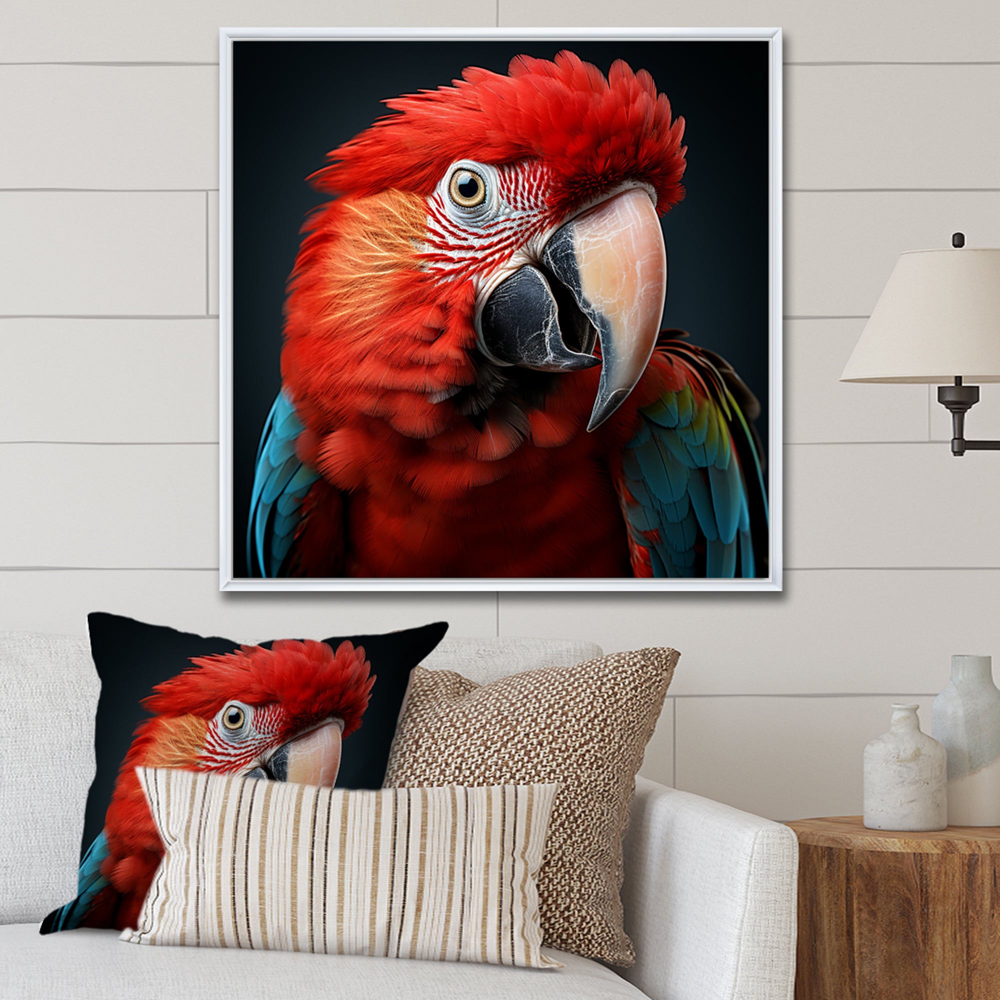 Red Parrot portrait photo - Parrot Wall Art Prints