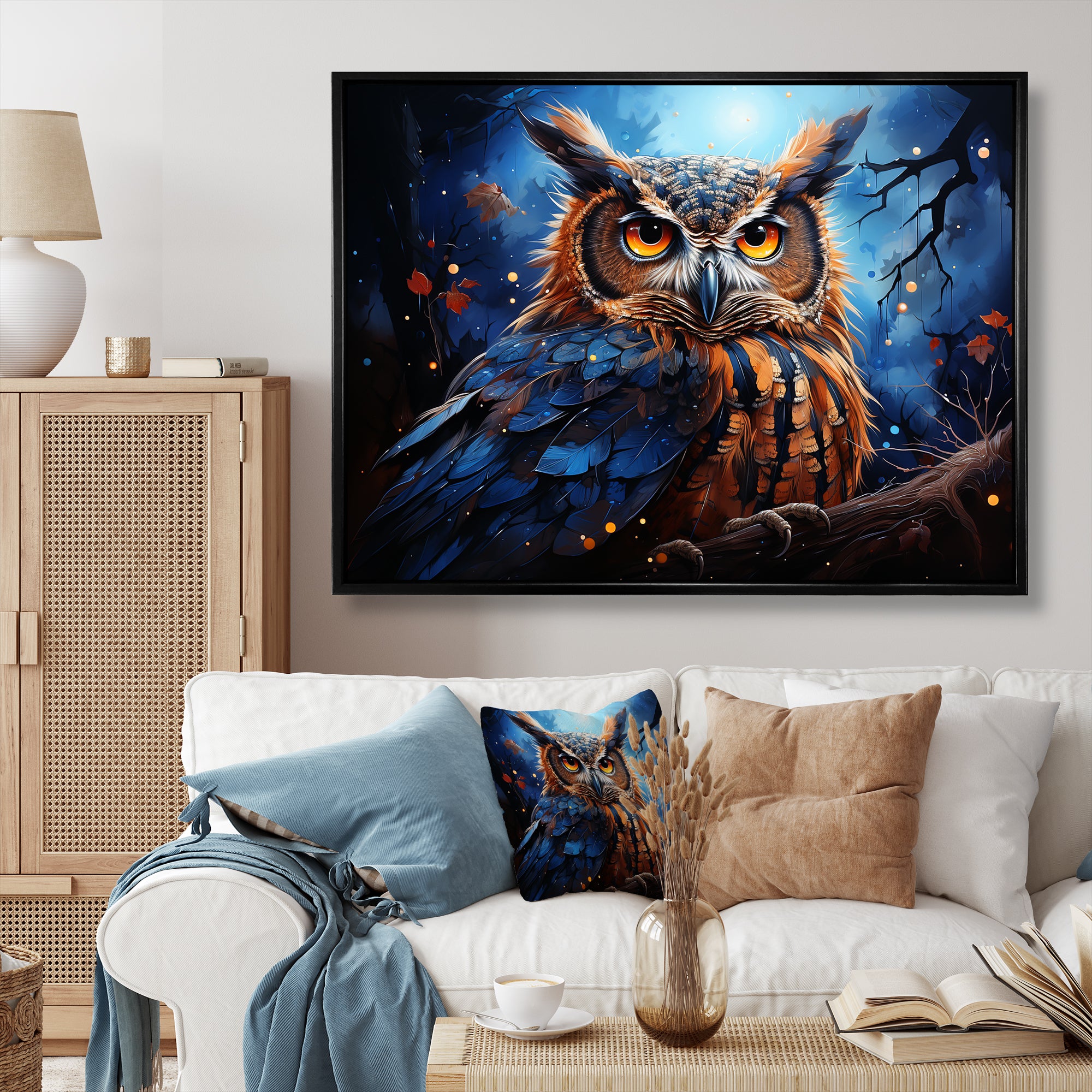Mystic Owl in the moonlight - Owl Wall Art Prints
