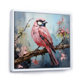 Blue and pink bird floral tree Harmony - Bird Wall Decor