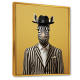 Chic Zebra suit - Yellow Zebra Fashion Wall Art