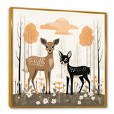 Nursery art deer family in the woods - Deer Home Decor Art
