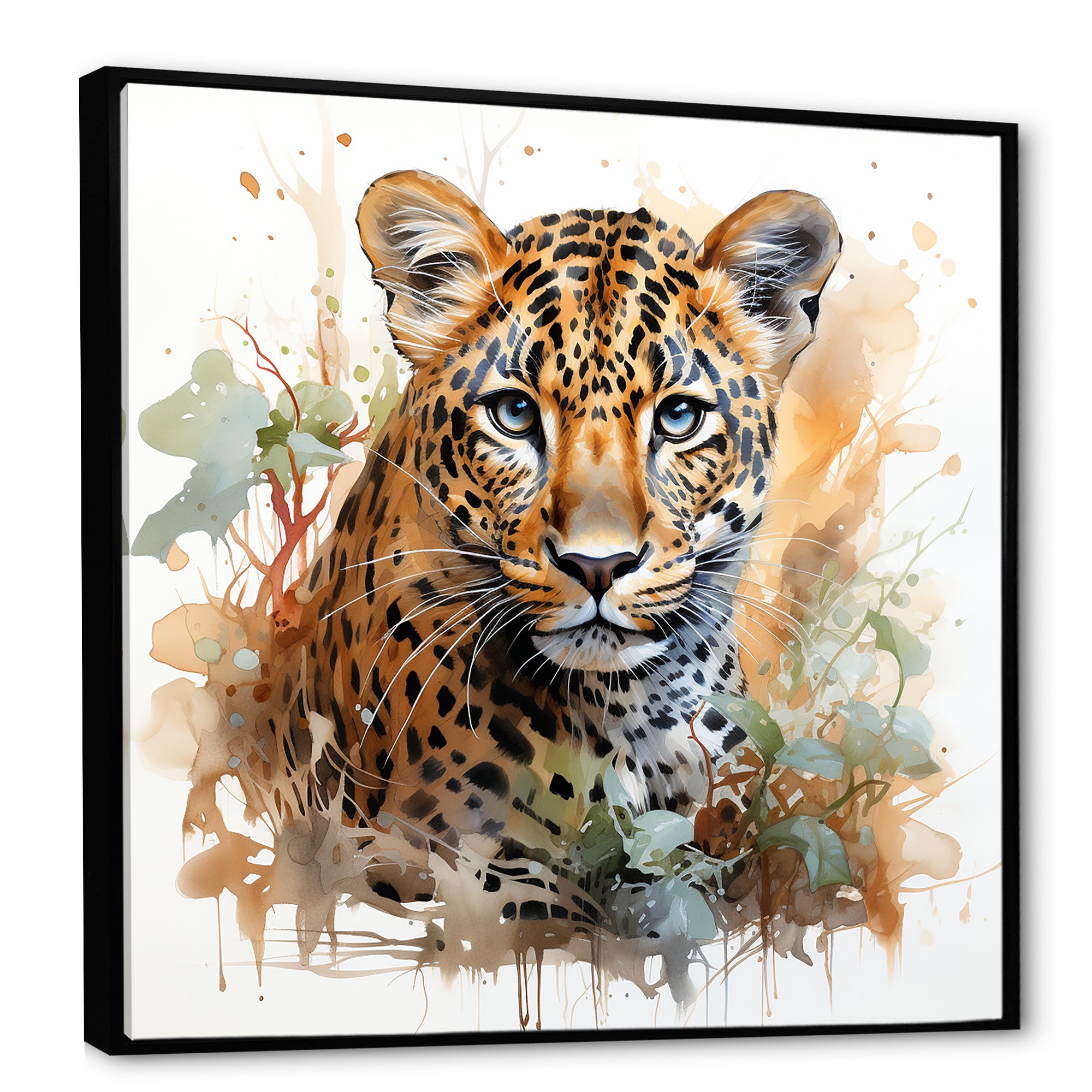Brown Leopard elegance portrait - Leopard Wall Art Prints