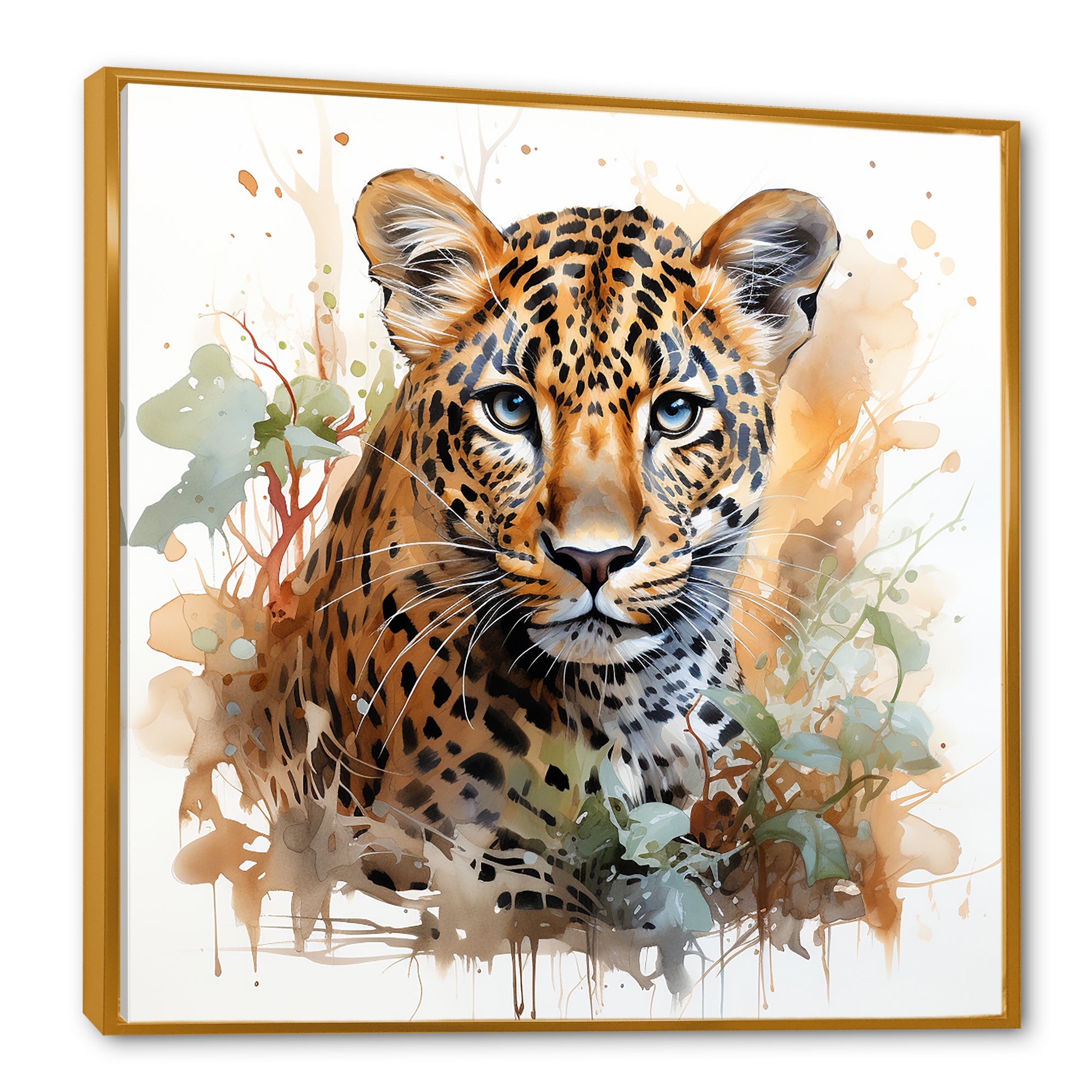 Brown Leopard elegance portrait - Leopard Wall Art Prints