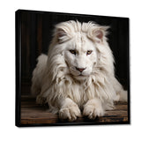 Ivory King portrait elegance - Lion Canvas Wall Art