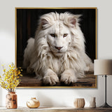 Ivory King portrait elegance - Lion Canvas Wall Art