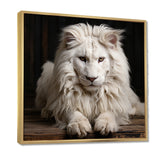 Ivory King portrait elegance - Lion Canvas Wall Art