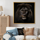 Midnight black lion - Lion Canvas Wall Art