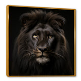 Midnight black lion - Lion Canvas Wall Art
