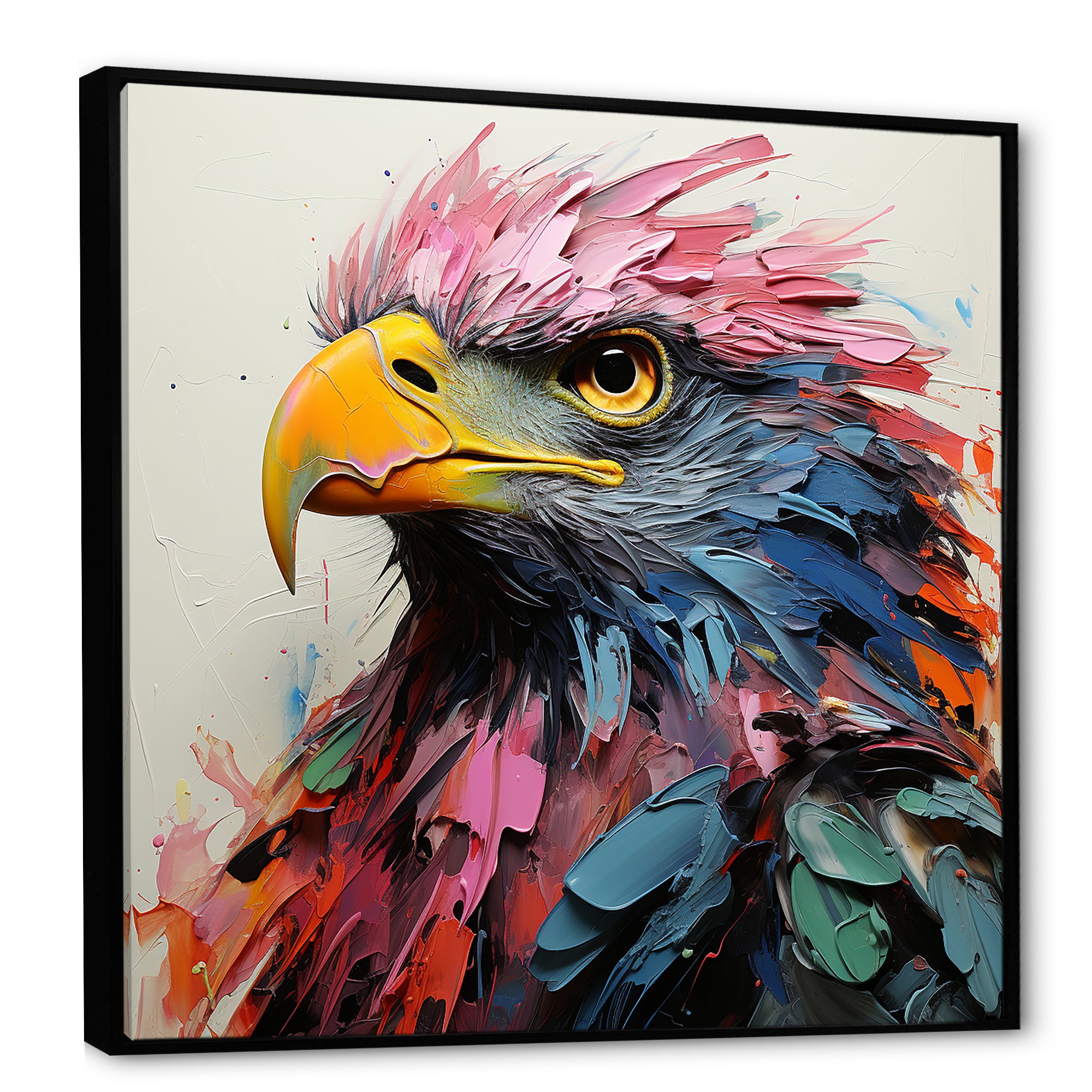 Pink and blue Majesty Eagle - Eagle Home Decor Art