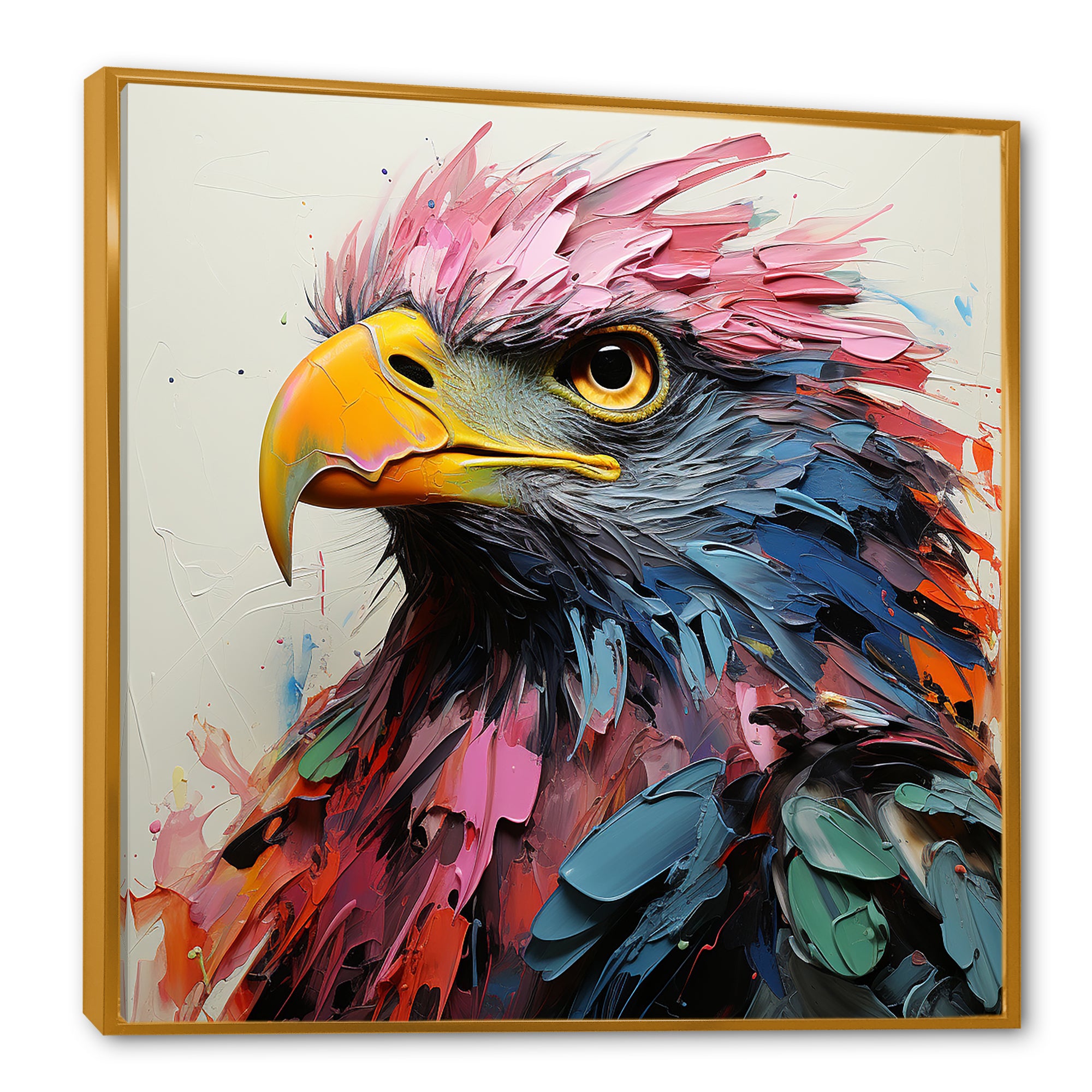 Pink and blue Majesty Eagle - Eagle Home Decor Art