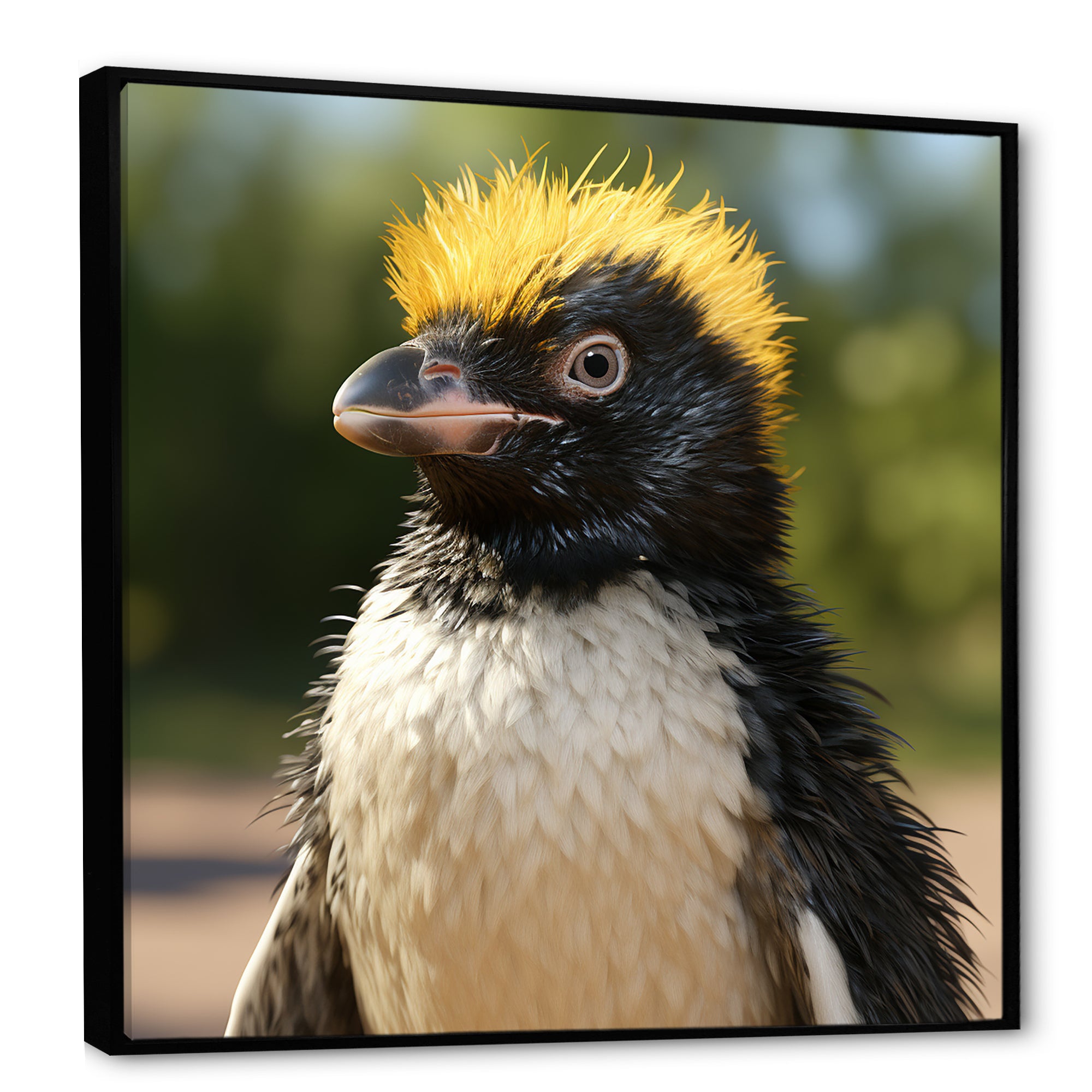 Penguin photo portrait - Black Penguin Wall Art