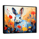 Blue Rabbit flower meadows - Blue Rabbit Wall Art