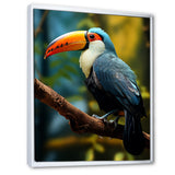 Blue and white Tropical Toucan jungle - Blue Toucan Wall Art