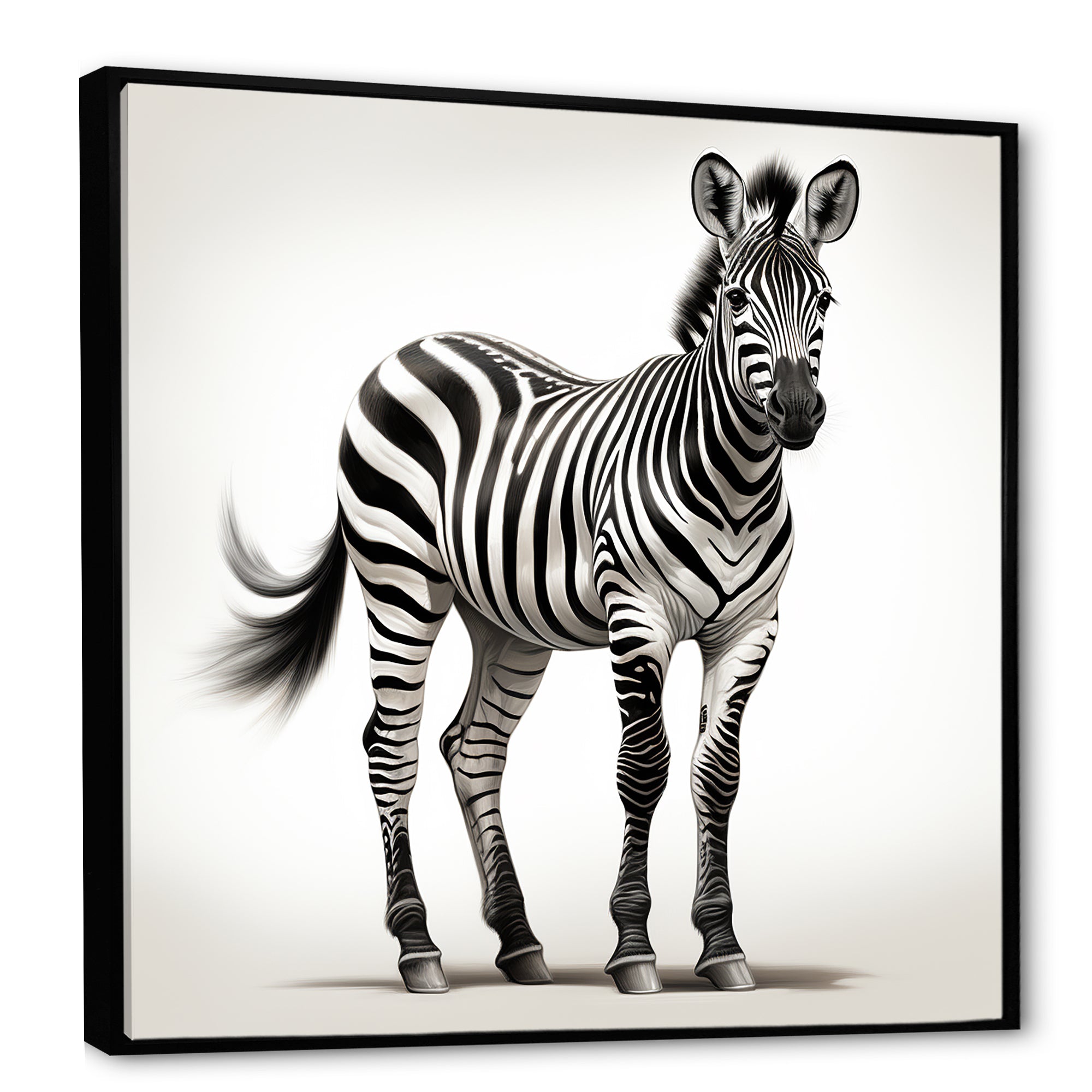 Minimalism Zebra elegance - Black Zebra Wall Art