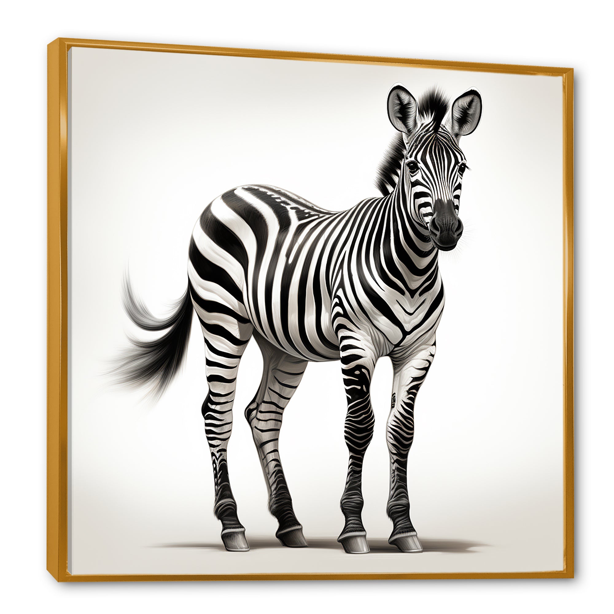 Minimalism Zebra elegance - Black Zebra Wall Art