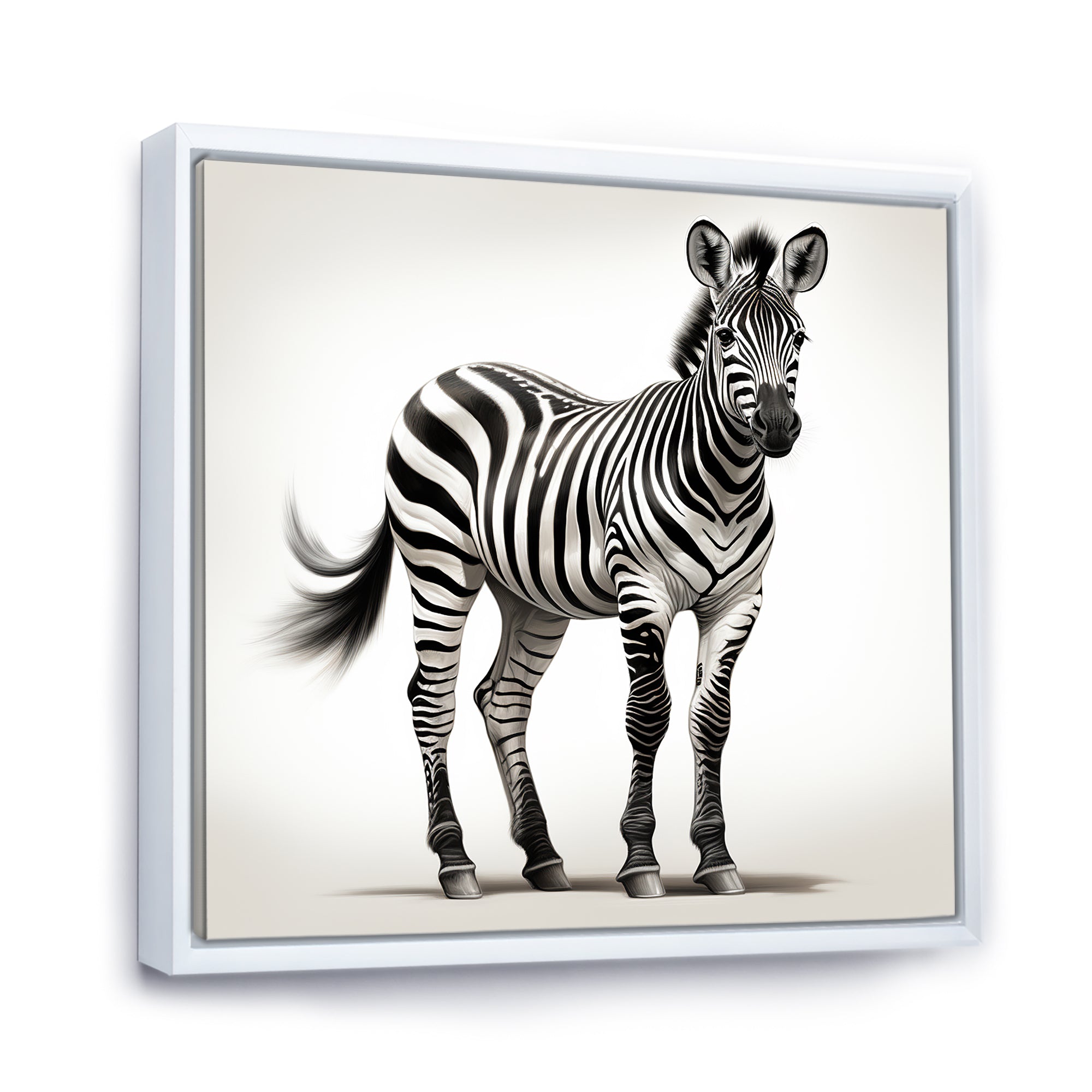 Minimalism Zebra elegance - Black Zebra Wall Art