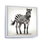 Minimalism Zebra elegance - Black Zebra Wall Art