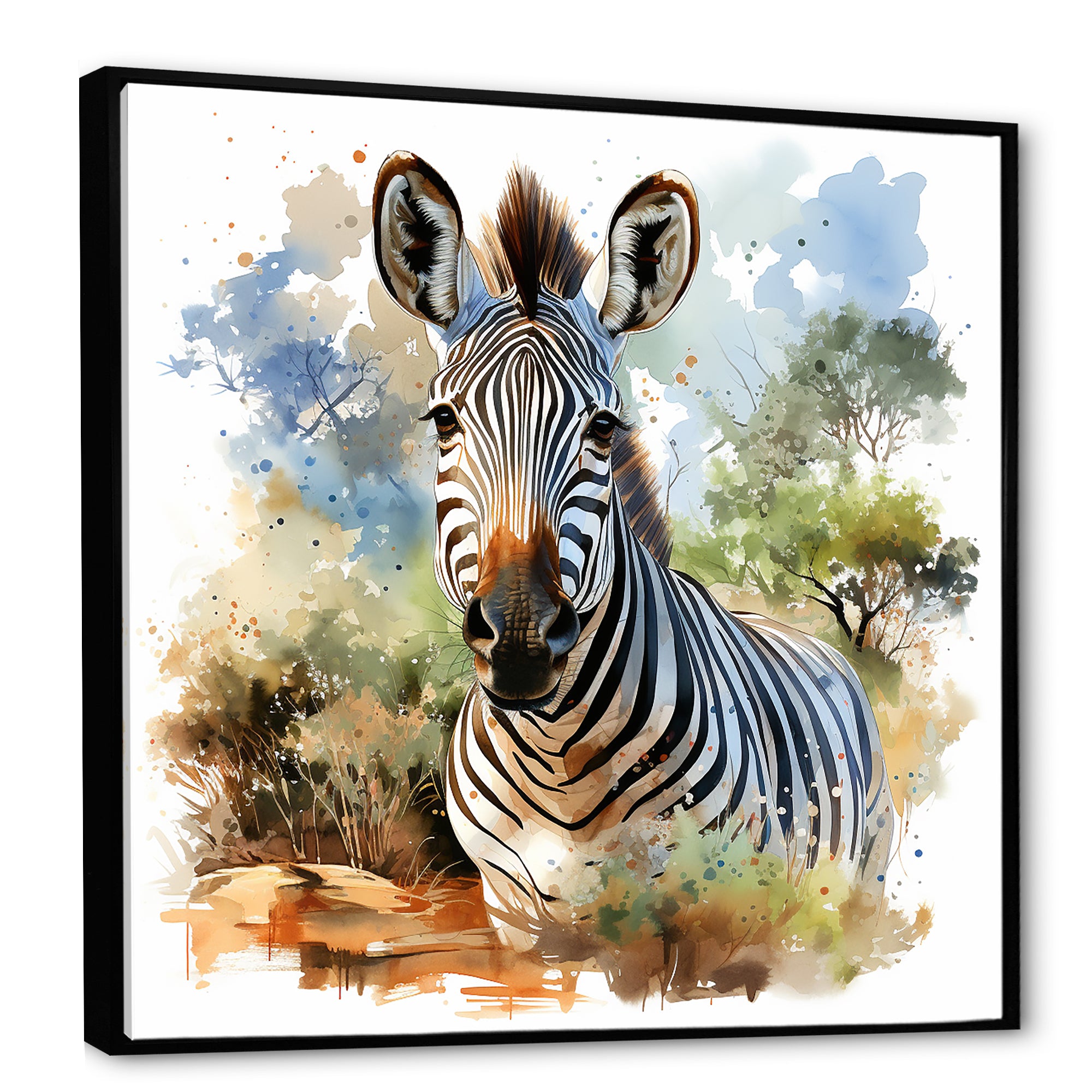 Zebra Savannah portrait - Zebra Home Decor Art