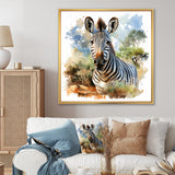 Zebra Savannah portrait - Zebra Home Decor Art