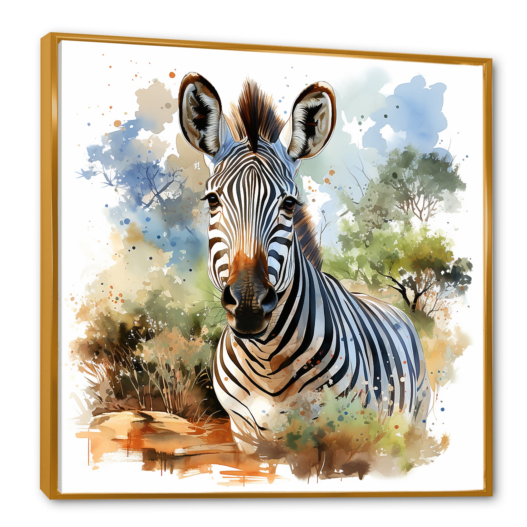 Zebra Savannah portrait - Zebra Home Decor Art