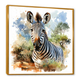 Zebra Savannah portrait - Zebra Home Decor Art