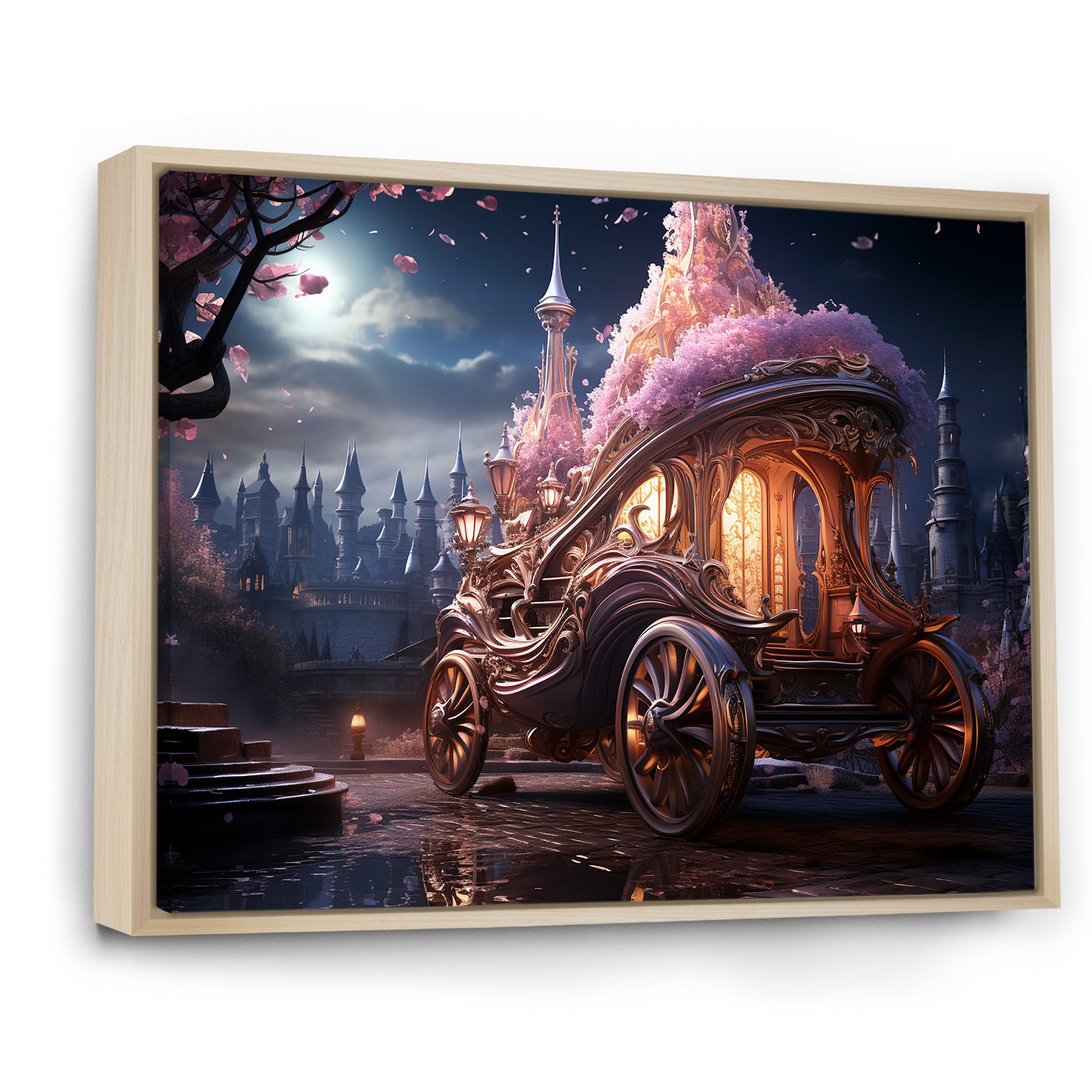 Enchanted Princess Carriage I - Old American Cart Canvas Wall Art