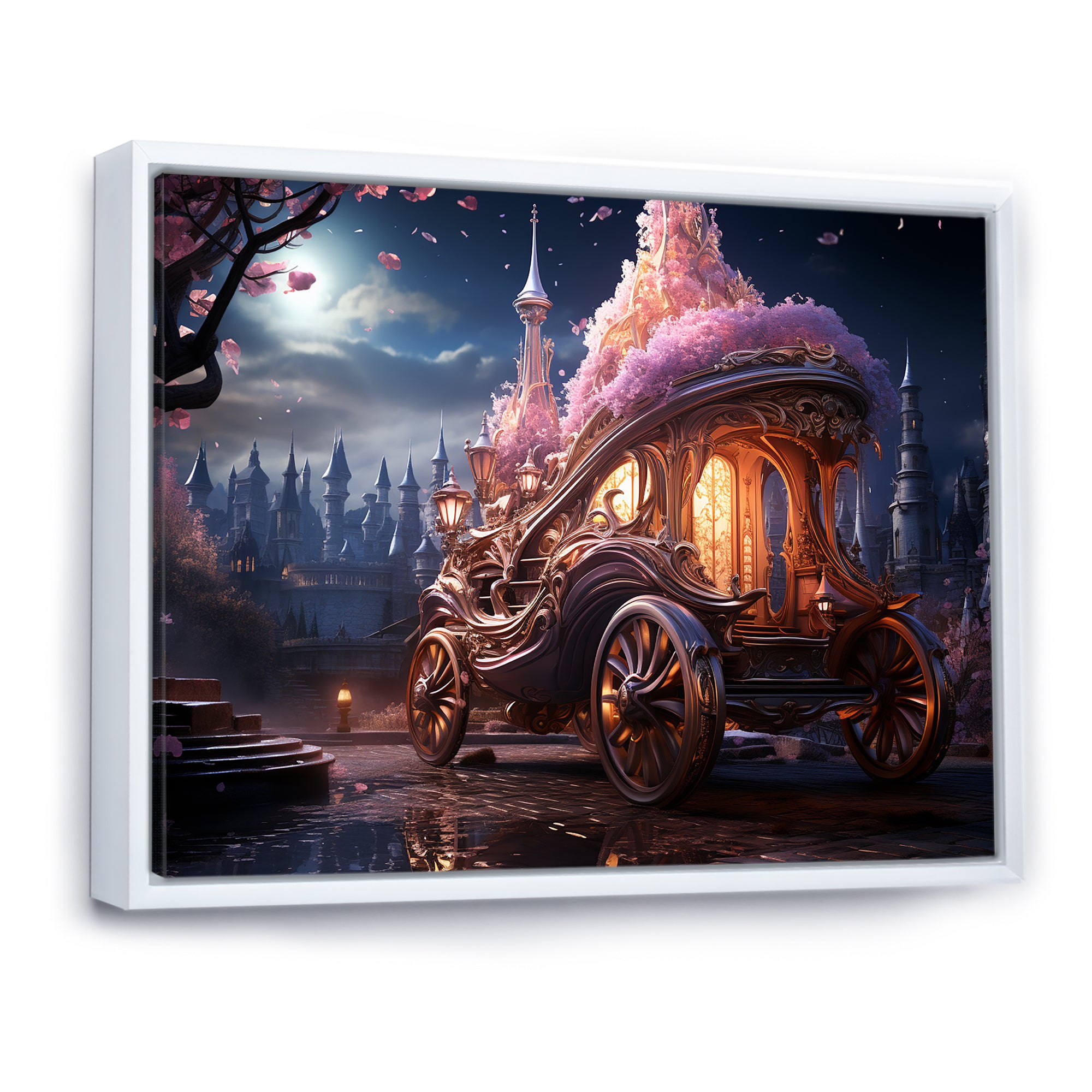 Enchanted Princess Carriage I - Old American Cart Canvas Wall Art