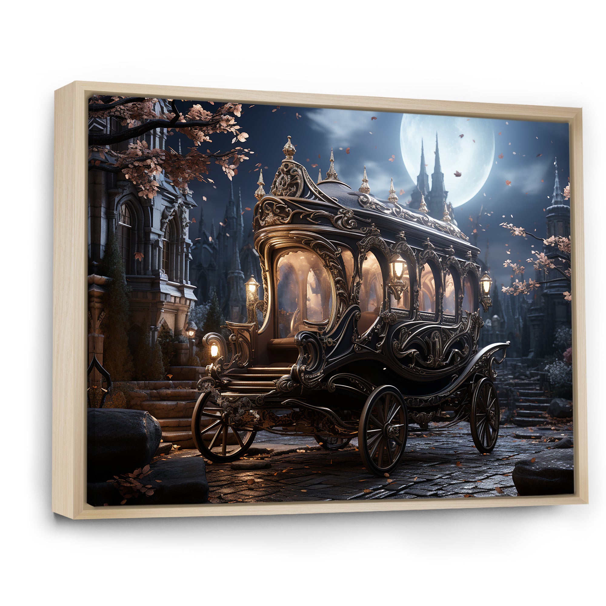 Enchanted Evening Carriage - Old American Cart Canvas Wall Art