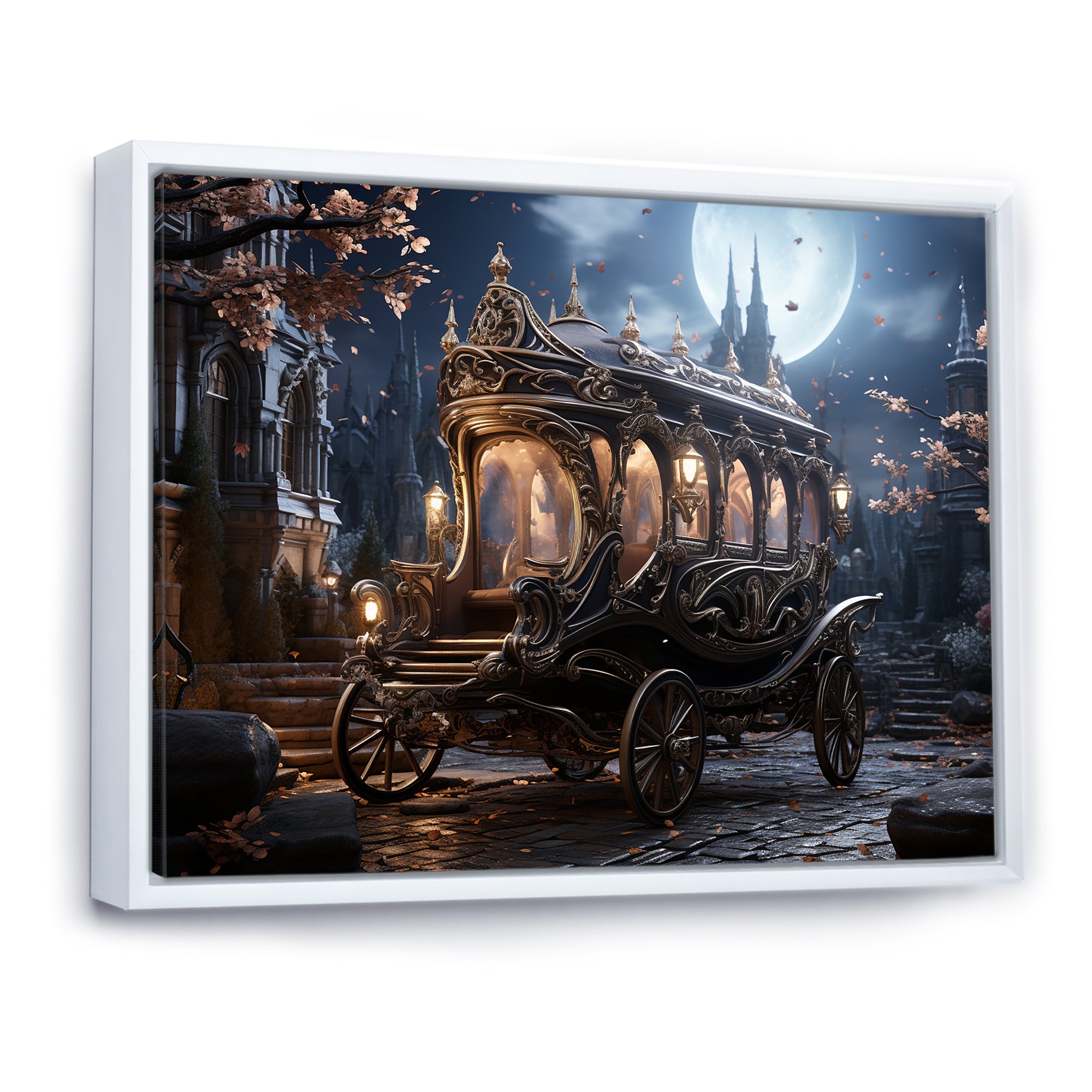 Enchanted Evening Carriage - Old American Cart Canvas Wall Art